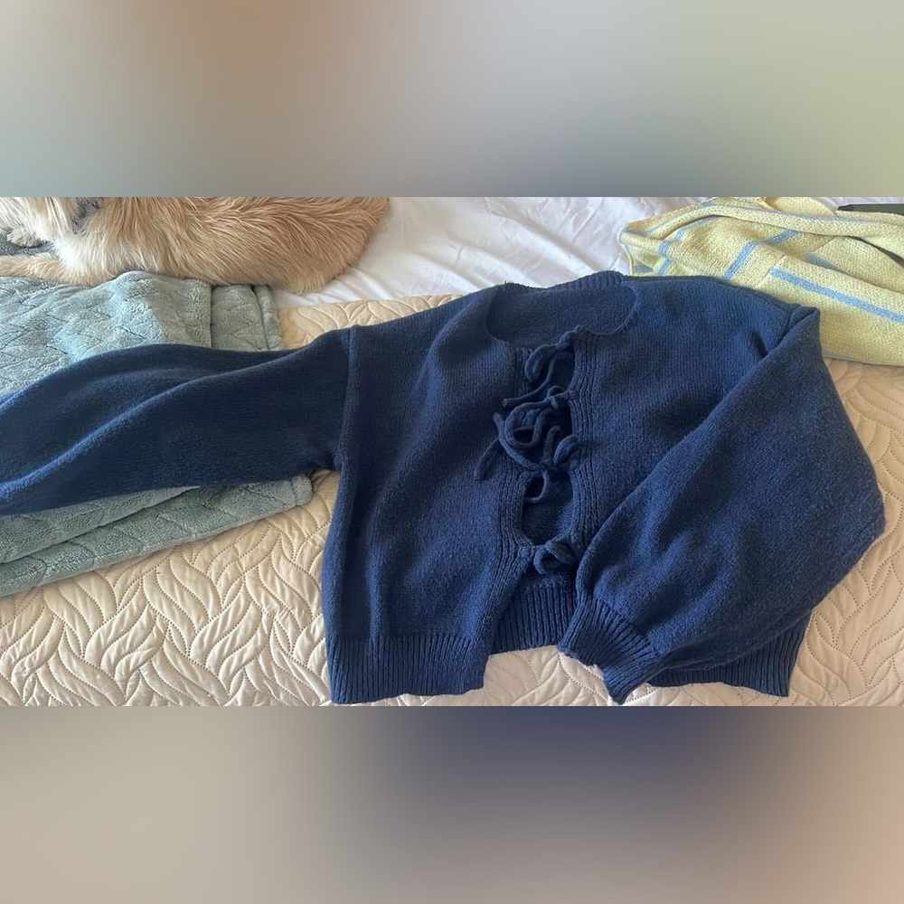 navy sweater